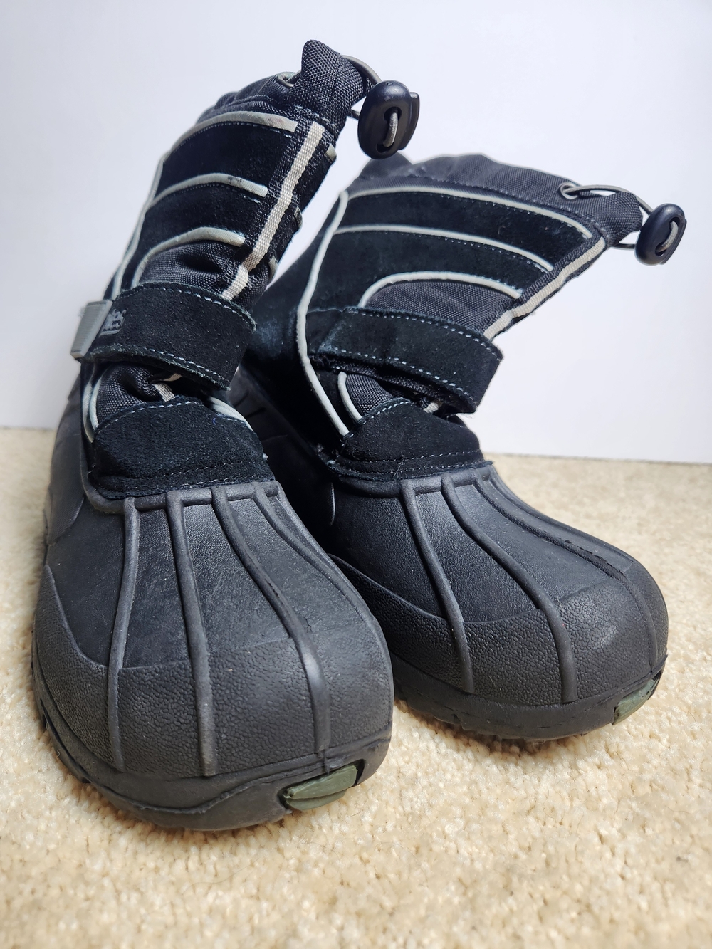 totes Kids Black Snow & Rain Boots with Reflective Trim